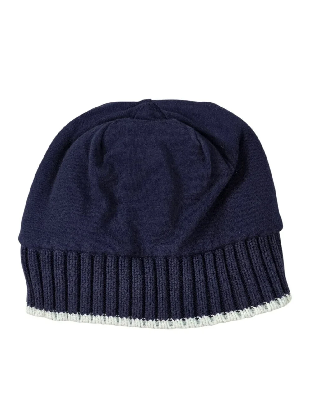 Janie and Jack Puppy Dog Embroidered Knit Beanie Hat Infant 0-6 Months Navy